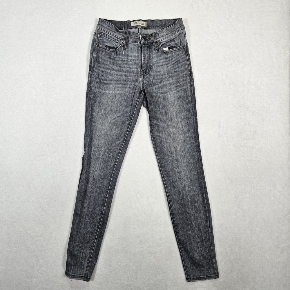 Madewell Jeans Womens Size 25 Gray 9" High Riser Skinny‎ Skinny Denim